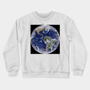 Clouds over the Americas, GOES image (C022/3729) Crewneck Sweatshirt